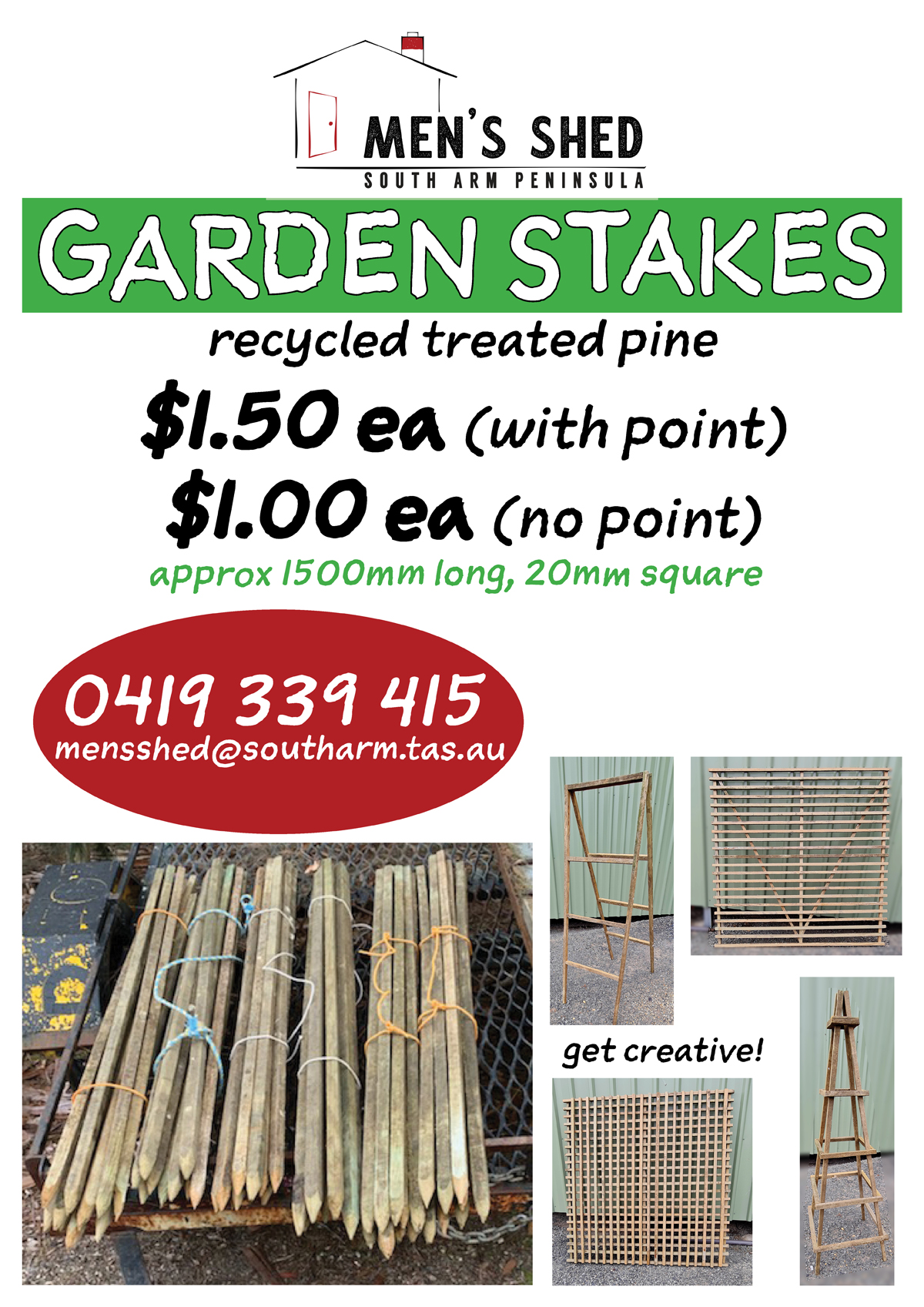 Garden stakes poster